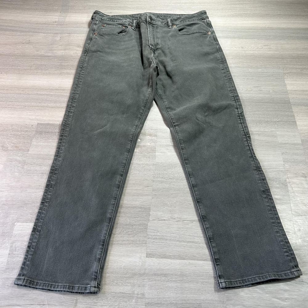 American‎ Eagle Outfitters Jeans Mens 36x30 Gray Straight Easyflex Stretch Denim